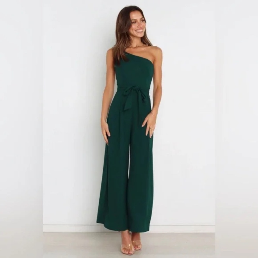 Petal‎ & pup wide leg single shoulder strap jumpsuit nwot